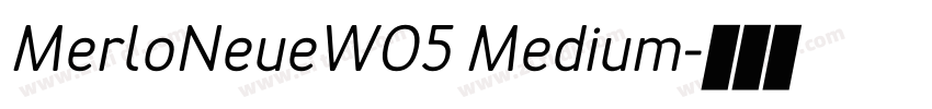 MerloNeueW05 Medium字体转换